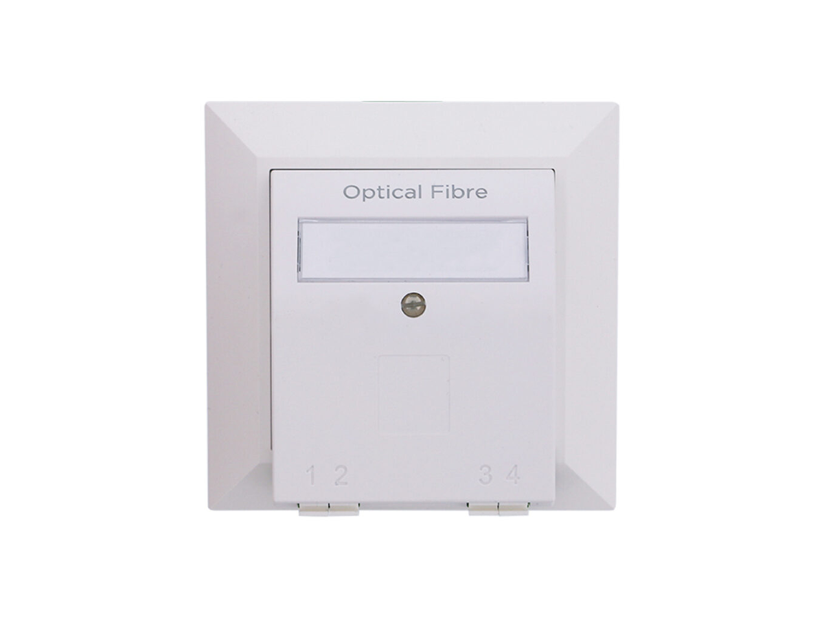 Prise FTTH hybride UP blanche, PYRAMID Edizio com.