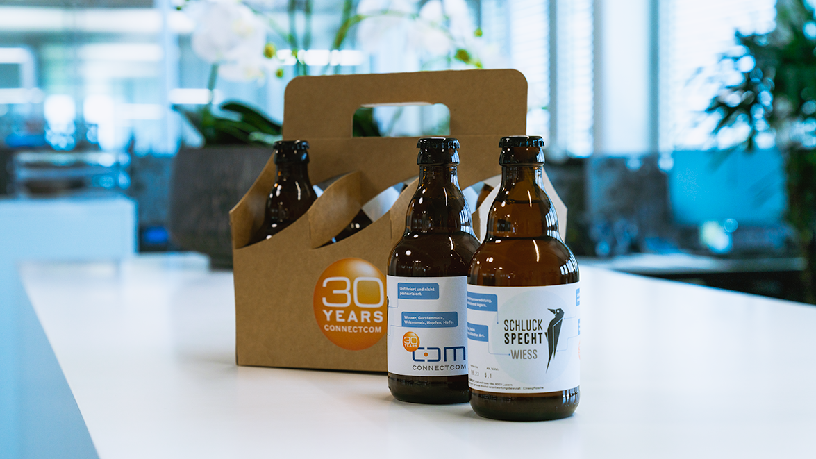 Bière d'anniversaire pour Connect Com