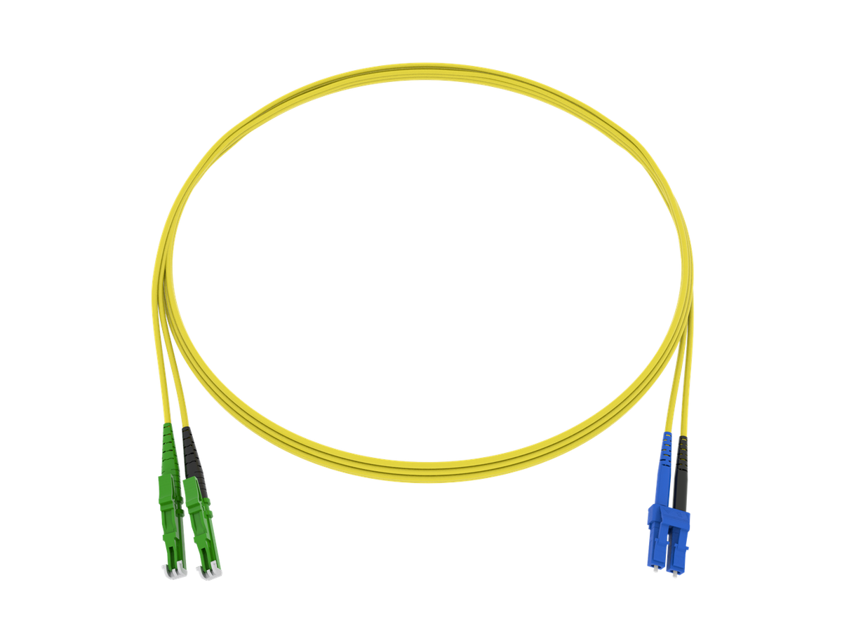 Cordon de bras. CCM Fig.8 2x1.7mm 9/125 G657A2 YE