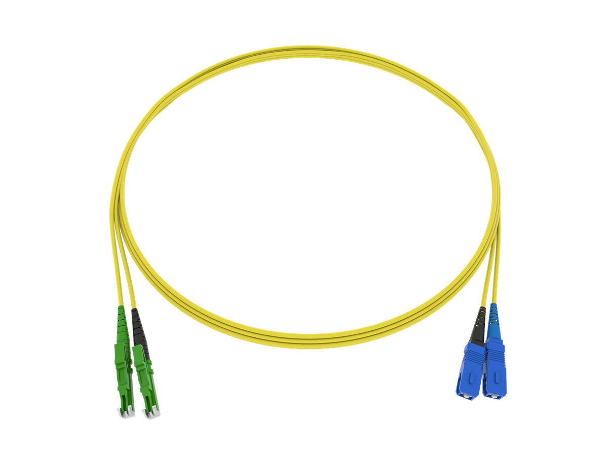 Cordon de bras. CCM Fig.8 2x1.7mm 9/125 G657A2 YE