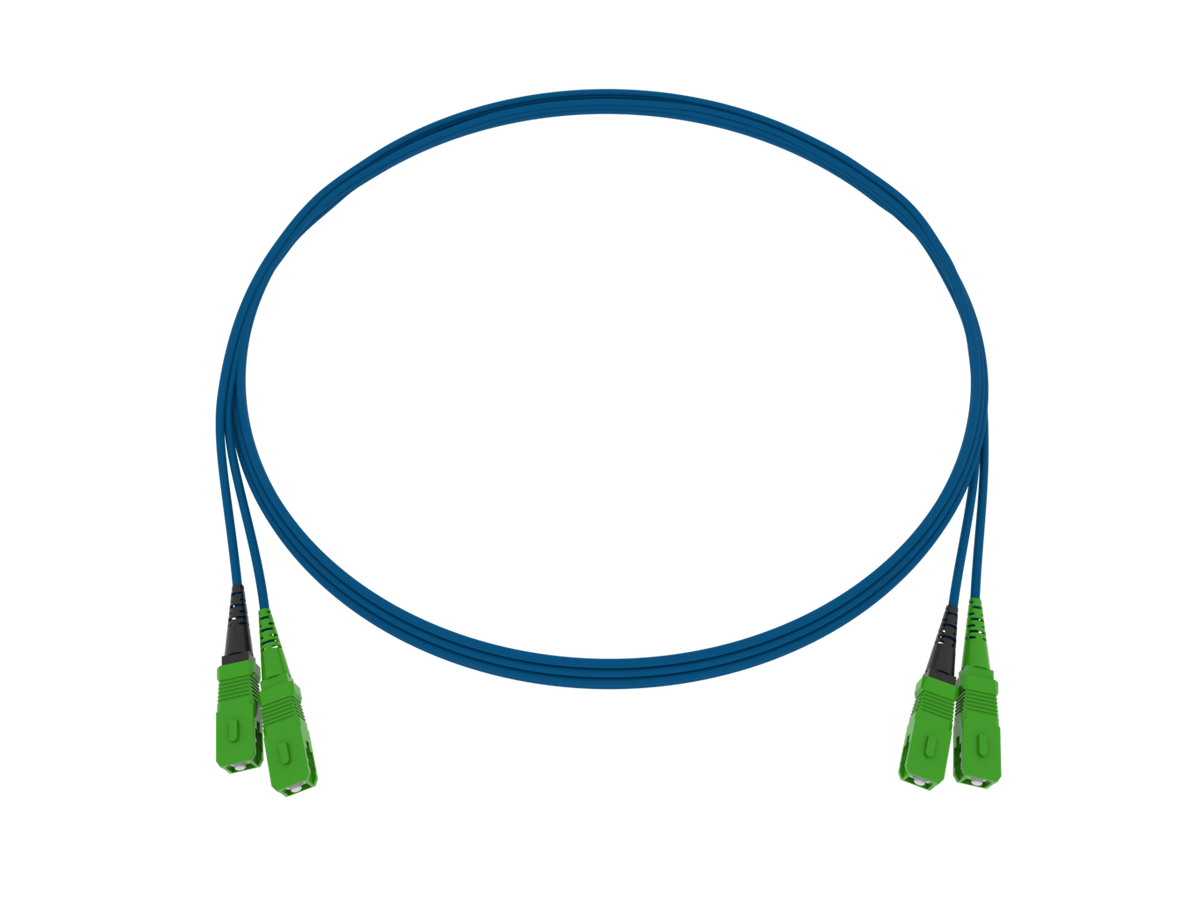 Cordon de bras. CCM Fig.8 2x1.7mm 9/125 G657A2 BL