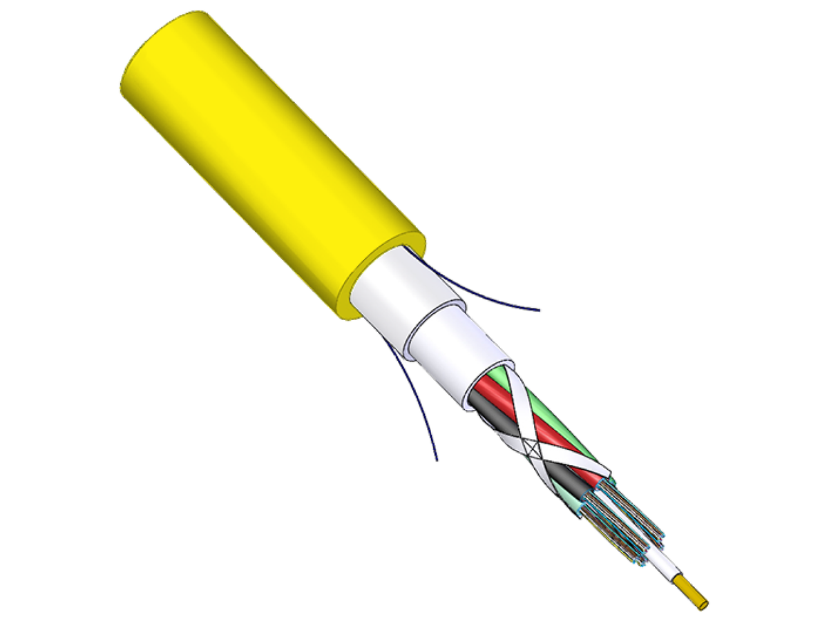 LWL Universalkabel LSFH-Cca 12x12 9/125 YE
