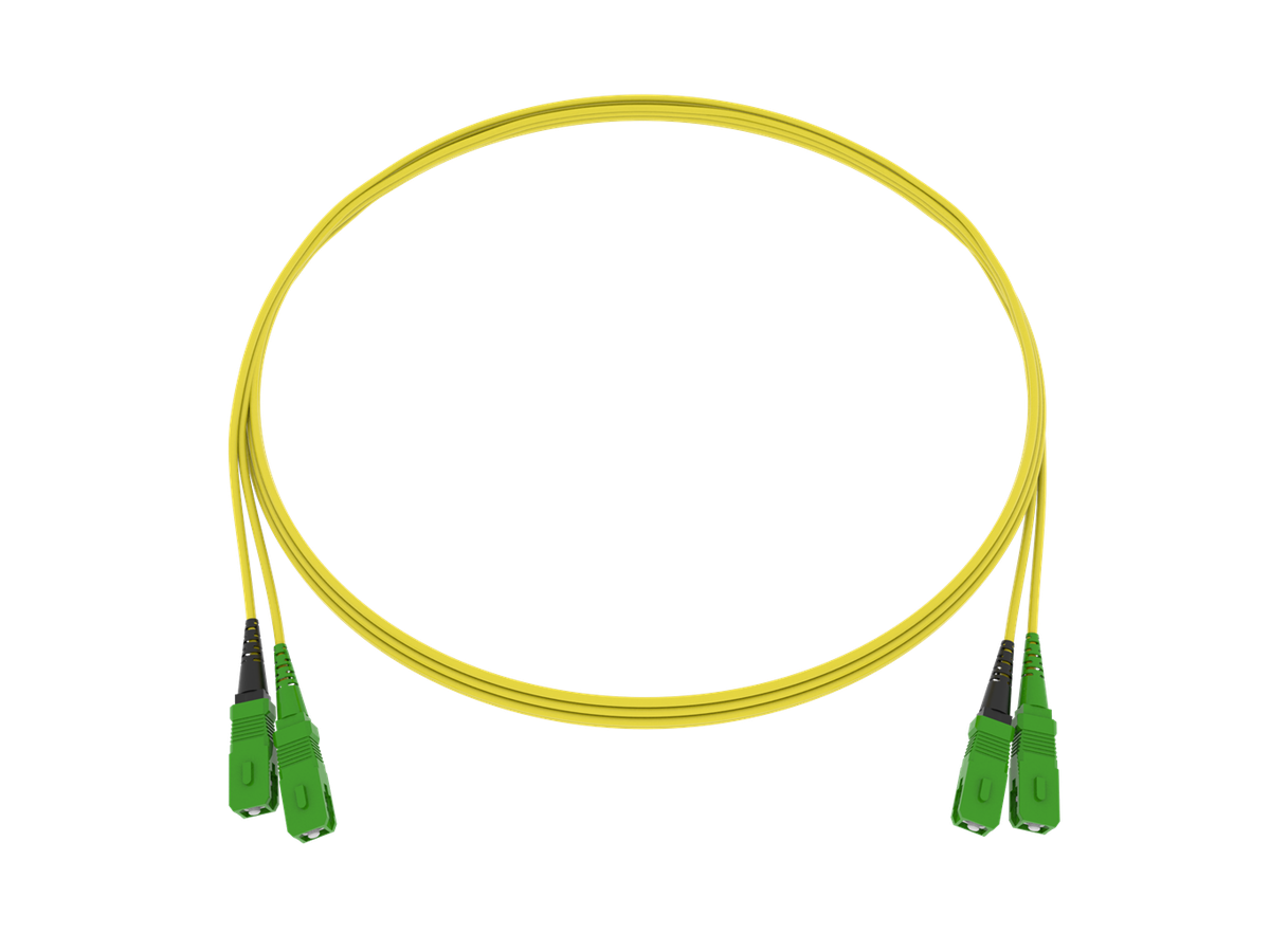Cordon de bras. FO Fig.8 2x1.7mm 9/125 G657A2 YE