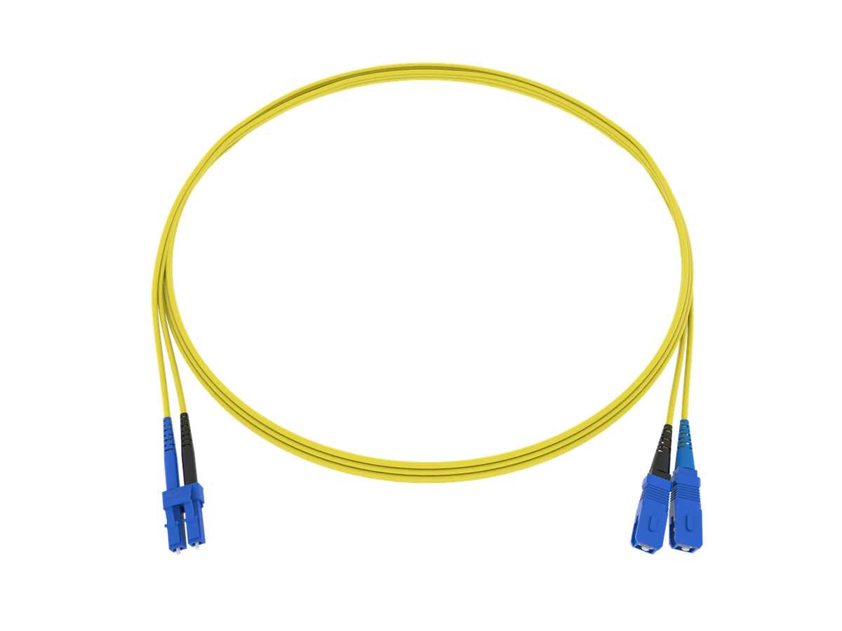 Cordon de bras. FO Fig.8 2x1.7mm 9/125 G657A2 YE