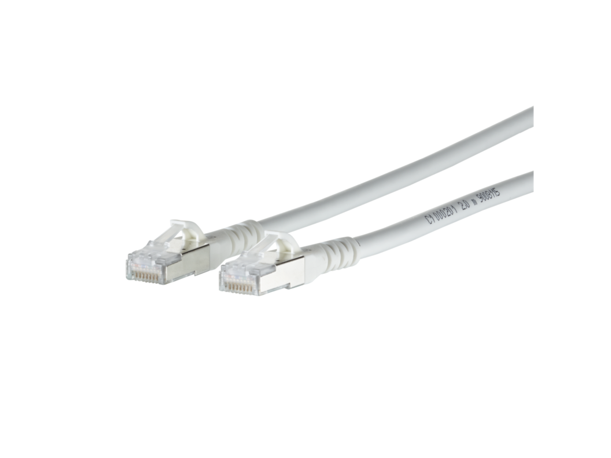 Copper-T Patchkabel Cat.6A AWG 26 S/FTP LSFH WH