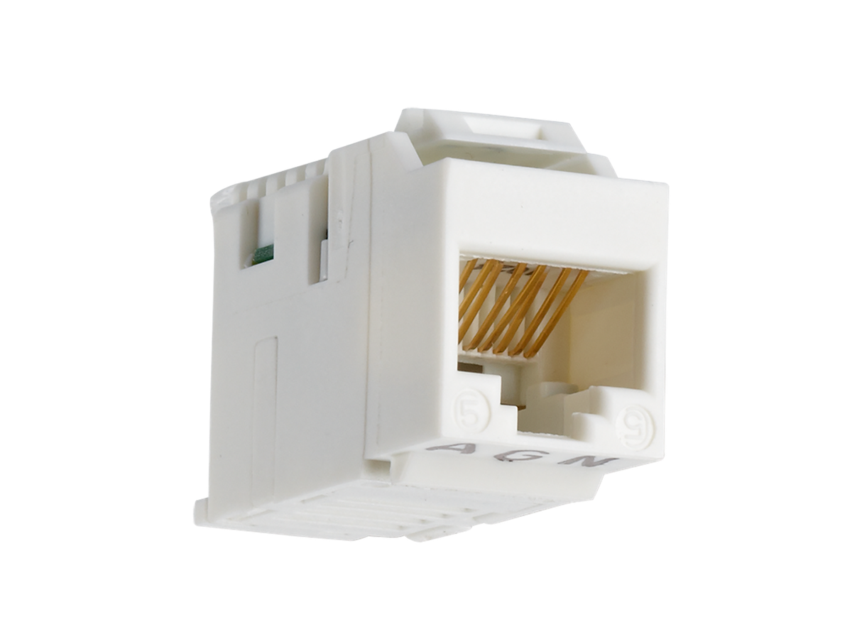 Copper-T Jack RJ45 Cat.5e UTP Keystone 180°