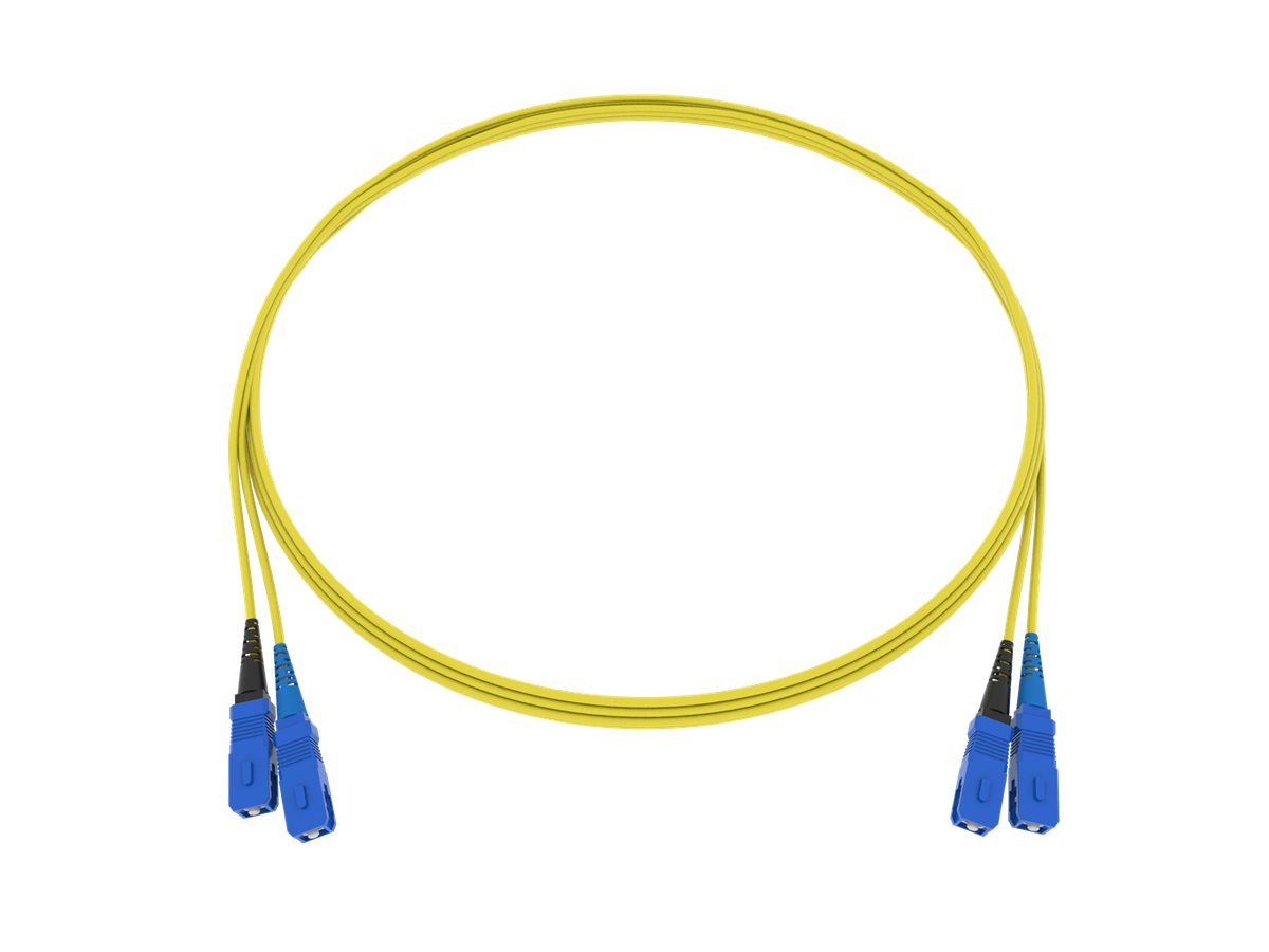 Cordon de bras. FO Fig.8 2x1.7mm 9/125 G657A2 YE