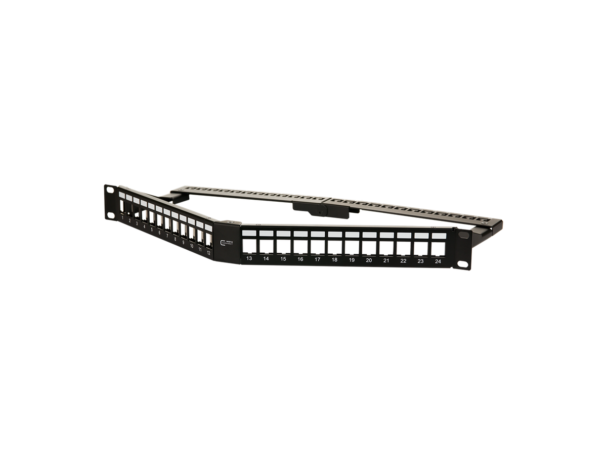 Copper-T Patchpanel 1HE 24x RJ45 STP leer BK