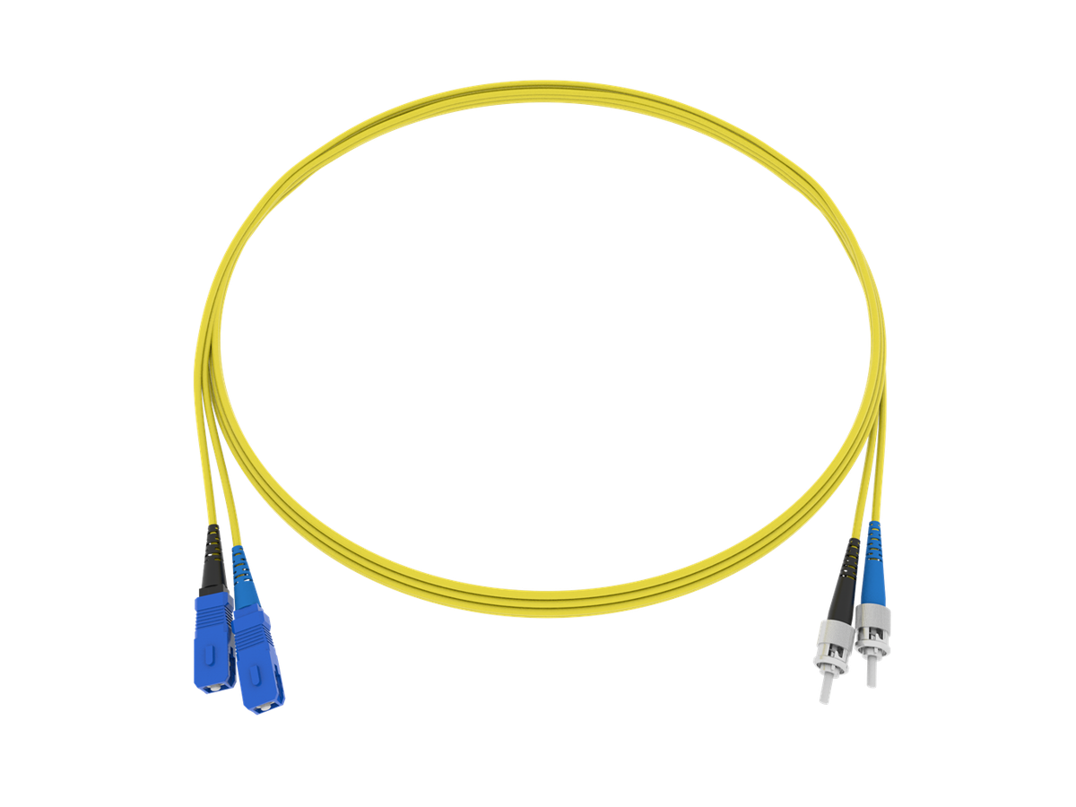 Cordon de bras. FO Fig.8 2x1.7mm 9/125 G657A2 YE