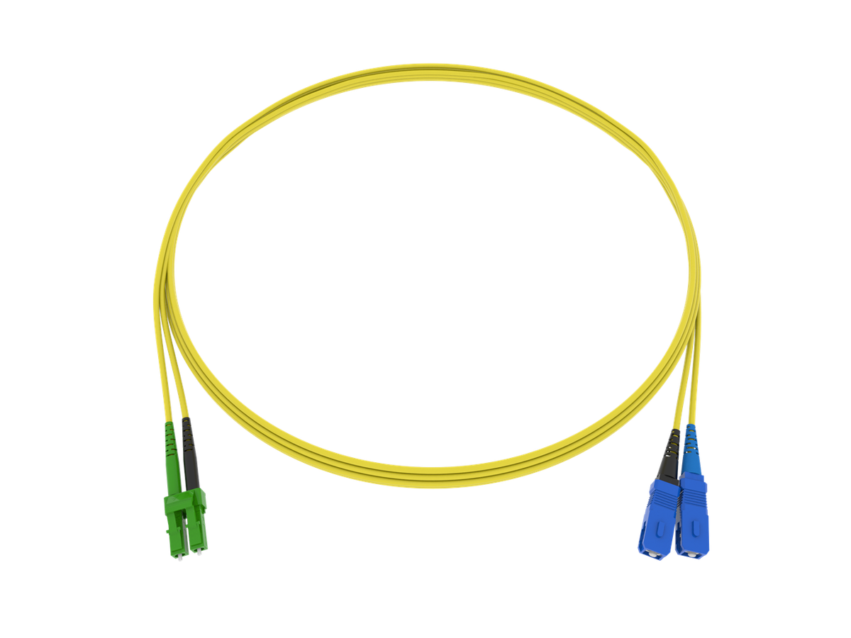 Cordon de bras. CCM Fig.8 2x1.7mm 9/125 G657A2 YE
