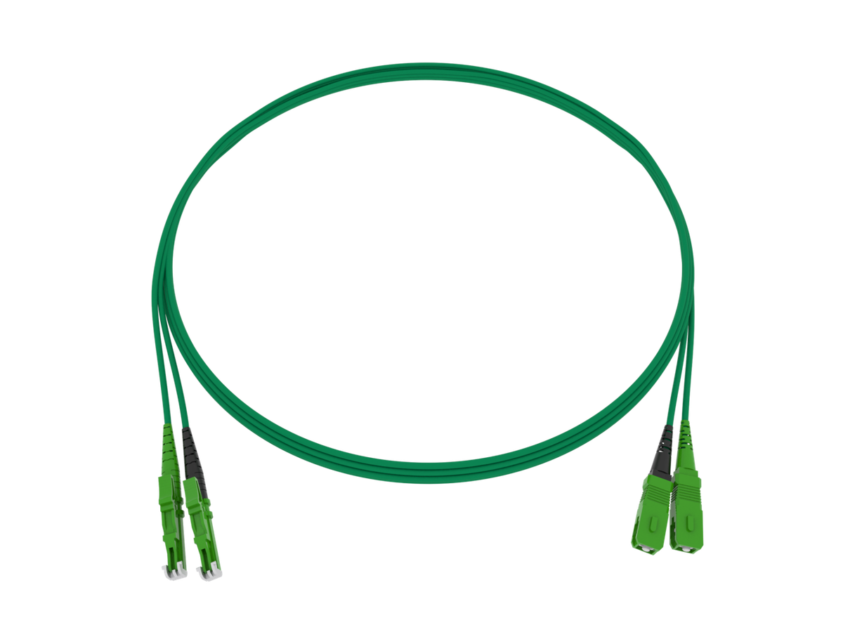 Cordon de bras. CCM Fig.8 2x1.7mm 9/125 G657A2 GN