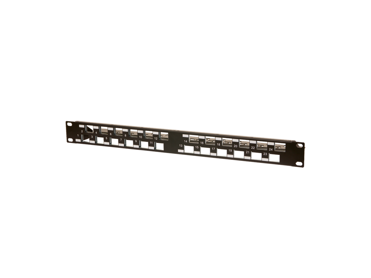 Copper-T Patchpanel 1HE 24x RJ45 STP leer BK