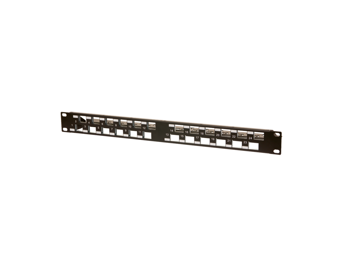 Copper-T Patchpanel 1HE 24x RJ45 UTP leer BK