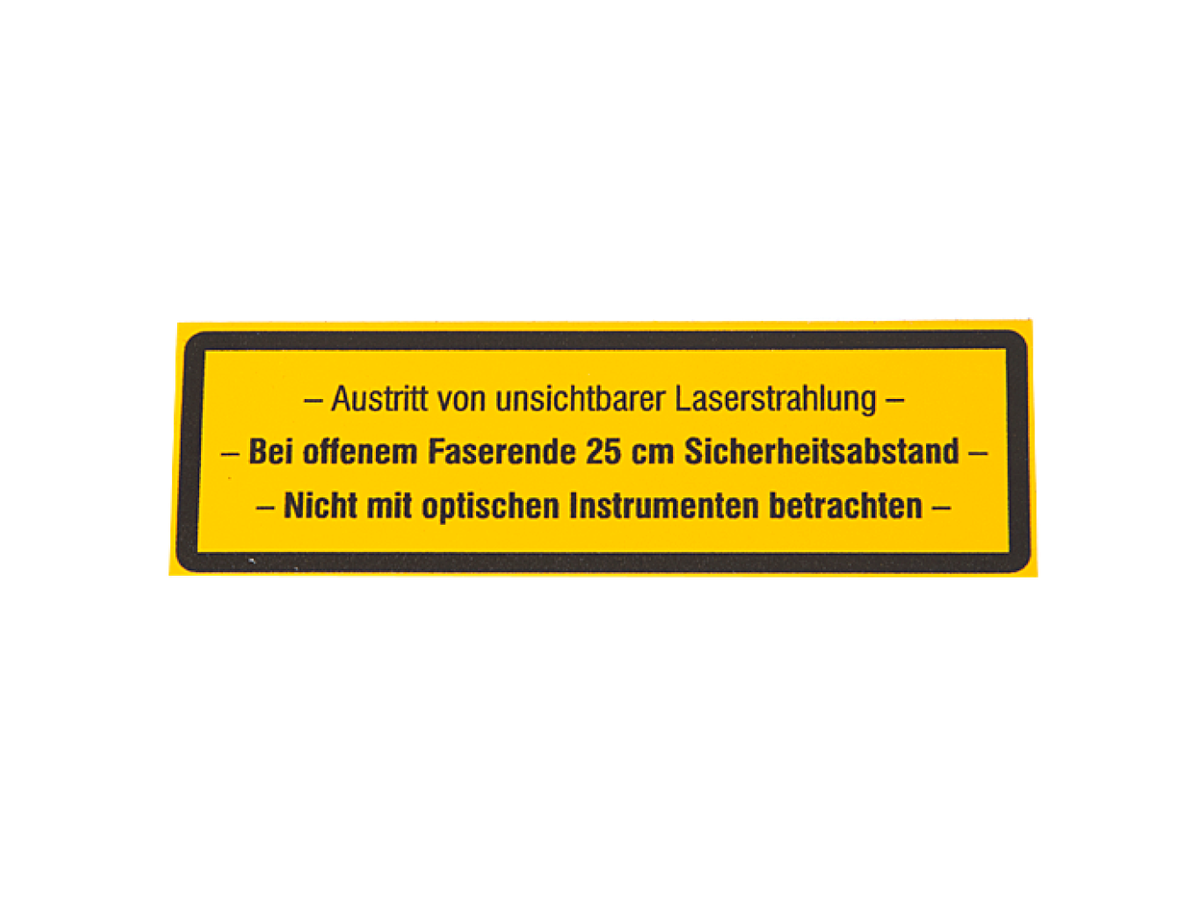 Timbre autocollante: avertissement danger laser