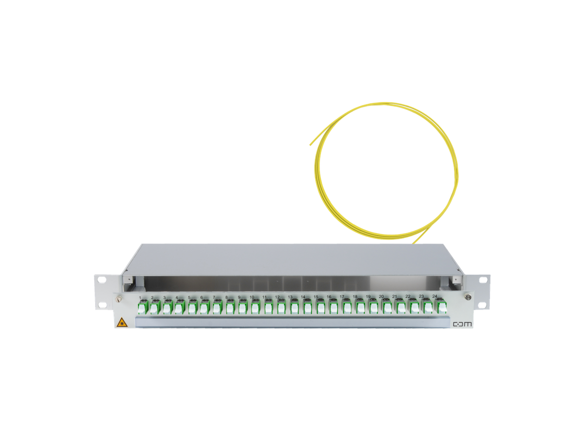 CCM SpiderLINE Patchpanel 1HE Alu PRO mit Fanout