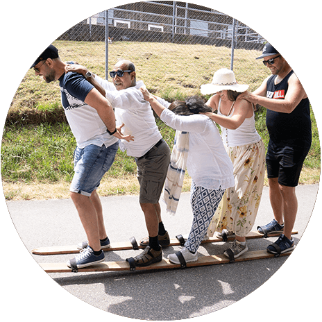 Sympiades à la ferme lors de l'événement du jubilé pour les collaborateurs