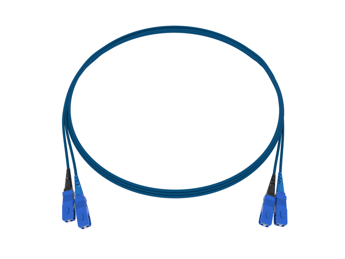Cordon de bras. CCM Fig.8 2x1.7mm 9/125 G657A2 BL