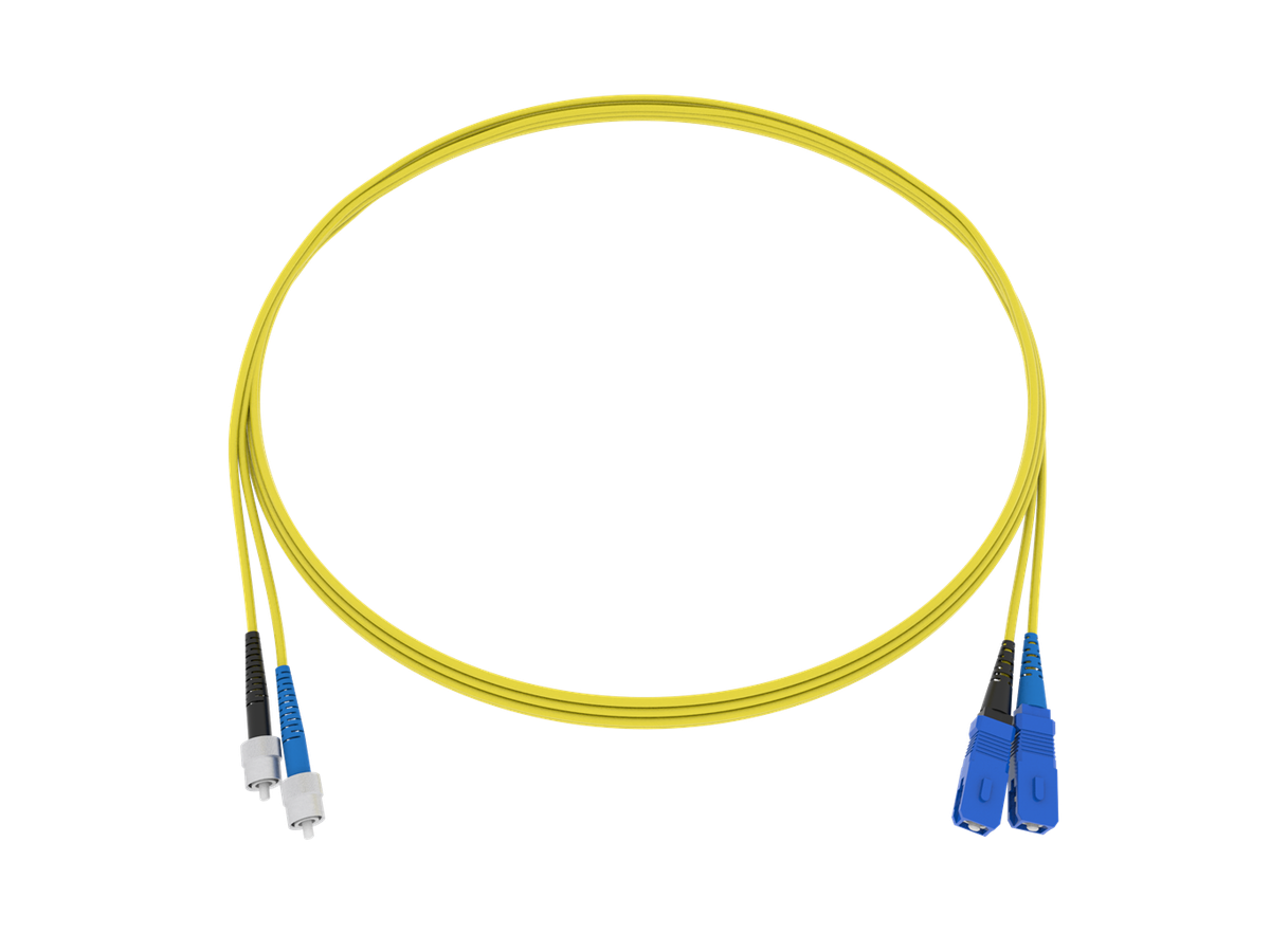 Cordon de bras. FO Fig.8 2x1.7mm 9/125 G657A2 YE