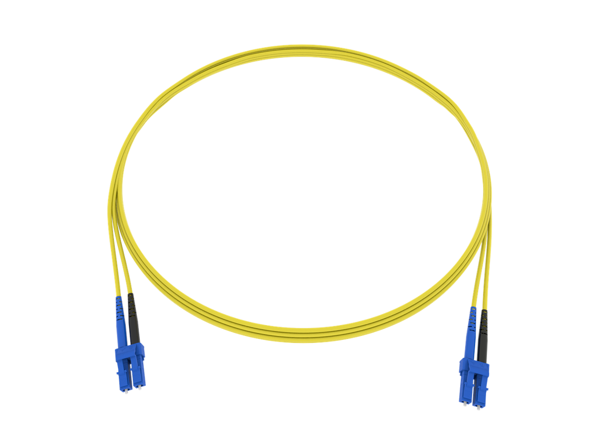 Cordon de bras. CCM Fig.8 2x1.7mm 9/125 G657A2 YE