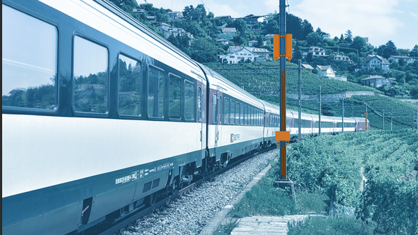 FRMCS am Bahngleis mit Zug