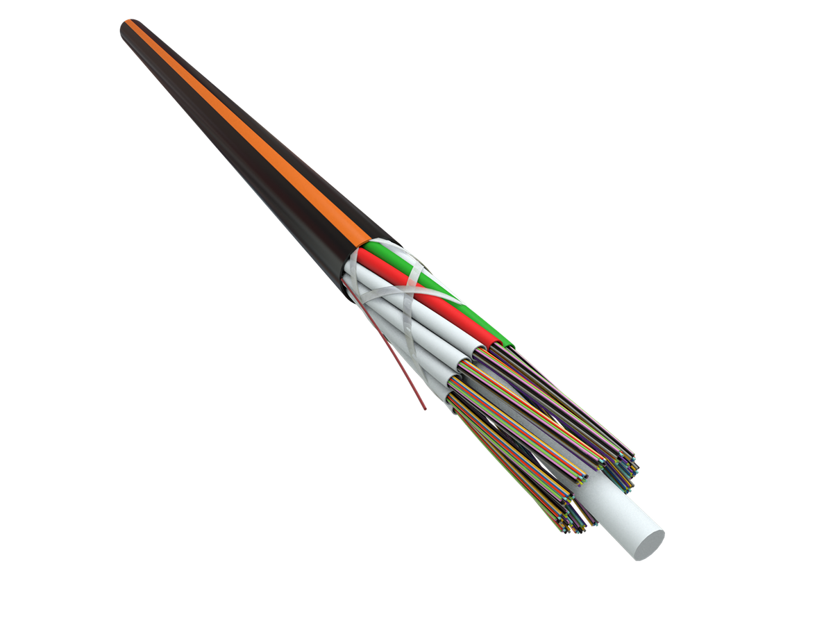 FO Microcâble PE 7.9mm 12x12 9/125 BK/OR