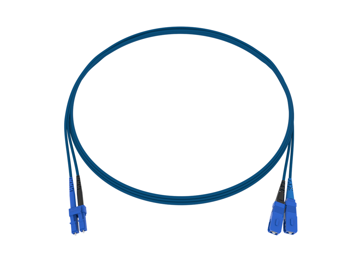 Cordon de bras. CCM Fig.8 2x1.7mm 9/125 G657A2 BL