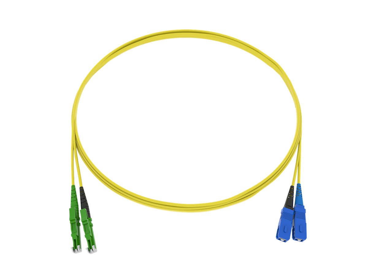 CCM cordon de brassage fig.0 2x2.0mm 9/125 YE