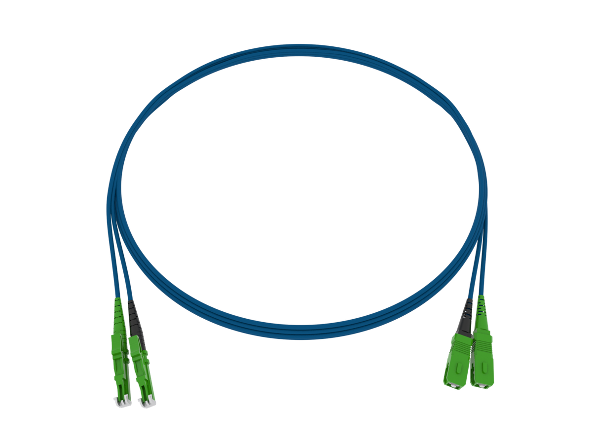 Cordon de bras. CCM Fig.8 2x1.7mm 9/125 G657A2 BL