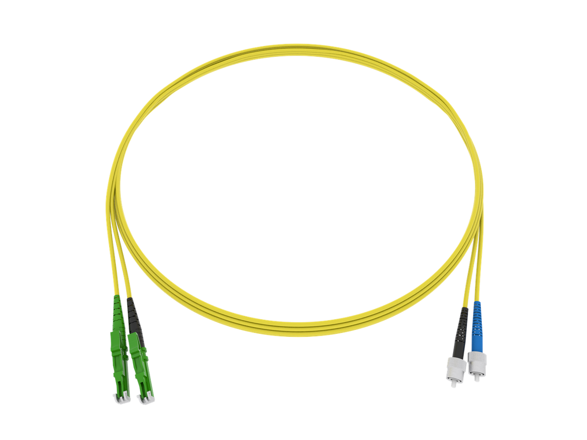 Cordon de bras. CCM Fig.8 2x1.7mm 9/125 G657A2 YE