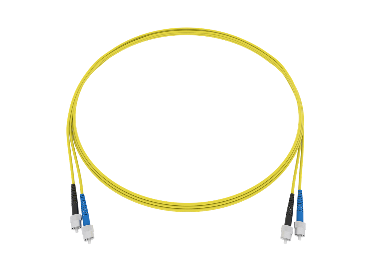 Cordon de bras. CCM Fig.8 2x1.7mm 9/125 G657A2 YE