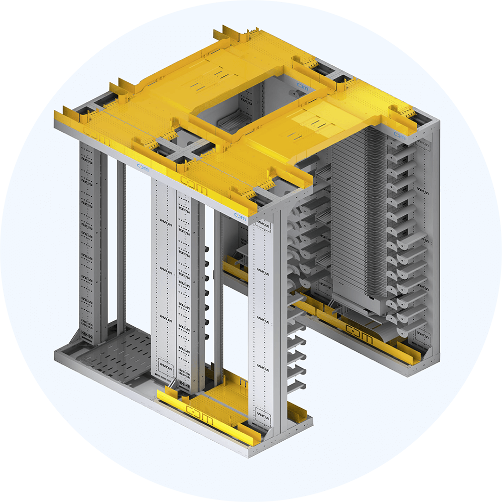 CARMA Rack mit FiberLANE® Kabelkanalsystem