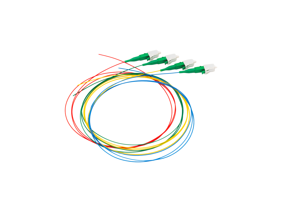 Pigtail-Set 4xLCAPC, 9/125 G657A2 1.0m
