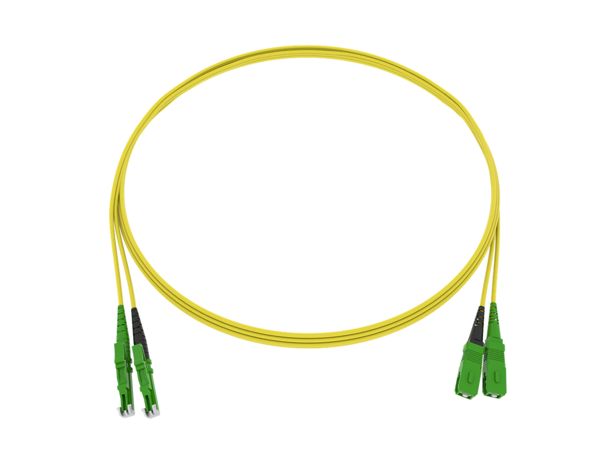 Cordon de bras. FO Fig.8 2x1.7mm 9/125 G657A2 YE