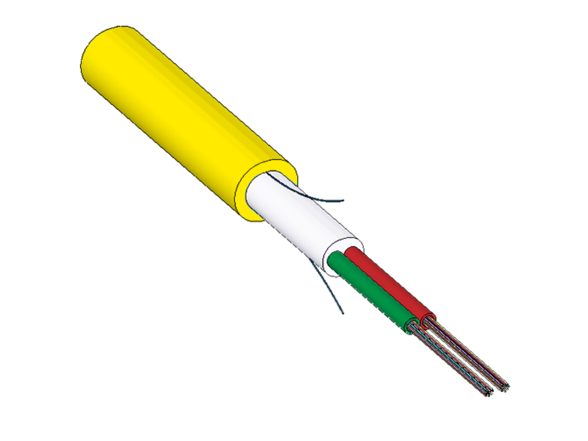 CCM câble loose tube LSFH-Dca 2x12 9/125 YE